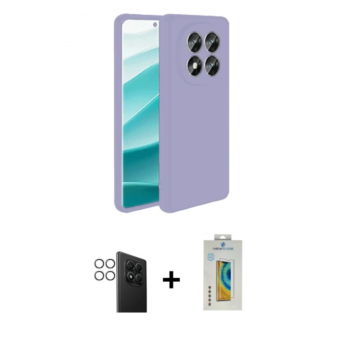 MARSİLYAN™- Redmi Note 14 Pro 4G Kılıf Kozmos Yansıma Özel Seri - Şeffaf Polymer Nano Ekran Koruyucu + PVD Metal Kamera Lens - GS