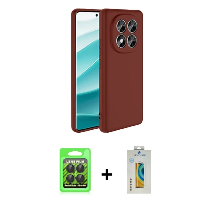 MARSİLYAN™- Redmi Note 14 Pro 4G Kılıf Kozmos Yansıma Özel Seri - Şeffaf Polymer Nano Ekran Koruyucu + Raze Metal Kamera Lens - SH