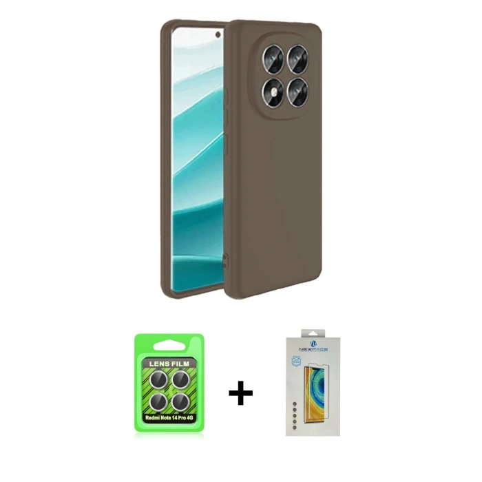 MARSİLYAN™- Redmi Note 14 Pro 4G Kılıf Kozmos Yansıma Özel Seri - Şeffaf Polymer Nano Ekran Koruyucu + Raze Metal Kamera Lens - GS
