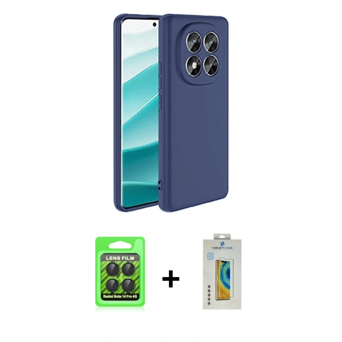 MARSİLYAN™- Redmi Note 14 Pro 4G Kılıf Kozmos Yansıma Özel Seri - Şeffaf Polymer Nano Ekran Koruyucu + Raze Metal Kamera Lens - SH