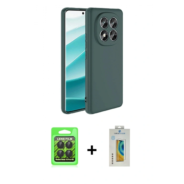 MARSİLYAN™- Redmi Note 14 Pro 4G Kılıf Kozmos Yansıma Özel Seri - Şeffaf Polymer Nano Ekran Koruyucu + Raze Metal Kamera Lens - SH