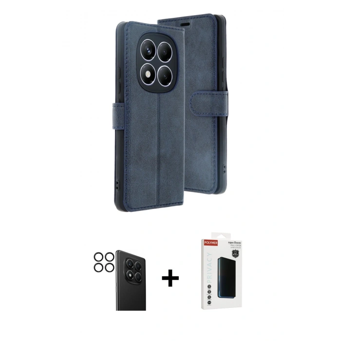 MARSİLYAN™- Redmi Note 14 Pro 4G Kılıf Siluet Işık Serisi - Şeffaf Hayalet Polymer Nano Ekran Koruyucu + PVD Metal Kamera Lens - SH