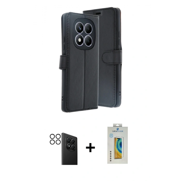 MARSİLYAN™- Redmi Note 14 Pro 4G Kılıf Siluet Işık Serisi - Şeffaf Polymer Nano Ekran Koruyucu + PVD Metal Kamera Lens - SH