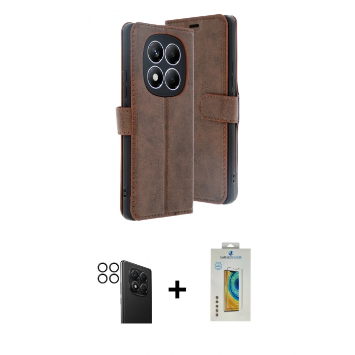 MARSİLYAN™- Redmi Note 14 Pro 4G Kılıf Siluet Işık Serisi - Şeffaf Polymer Nano Ekran Koruyucu + PVD Metal Kamera Lens - SH