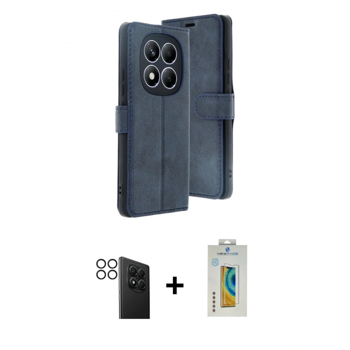 MARSİLYAN™- Redmi Note 14 Pro 4G Kılıf Siluet Işık Serisi - Şeffaf Polymer Nano Ekran Koruyucu + PVD Metal Kamera Lens - SH