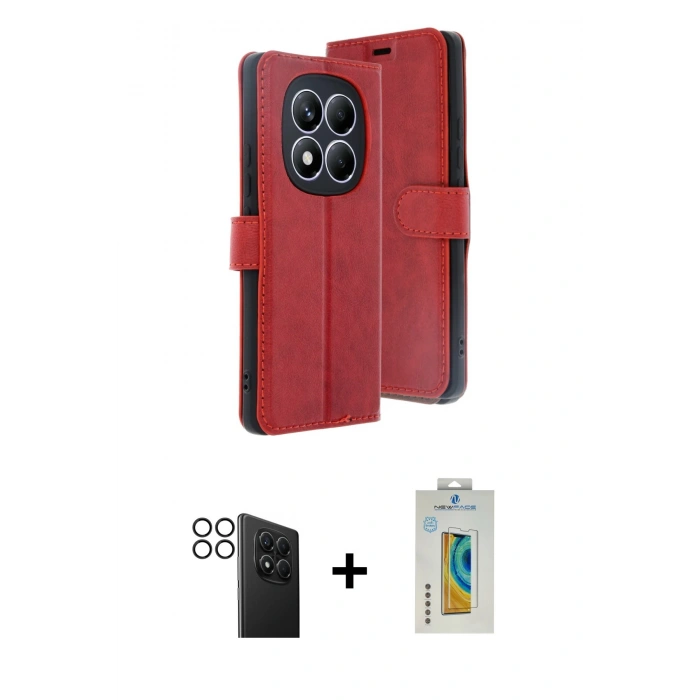 MARSİLYAN™- Redmi Note 14 Pro 4G Kılıf Siluet Işık Serisi - Şeffaf Polymer Nano Ekran Koruyucu + PVD Metal Kamera Lens - SH