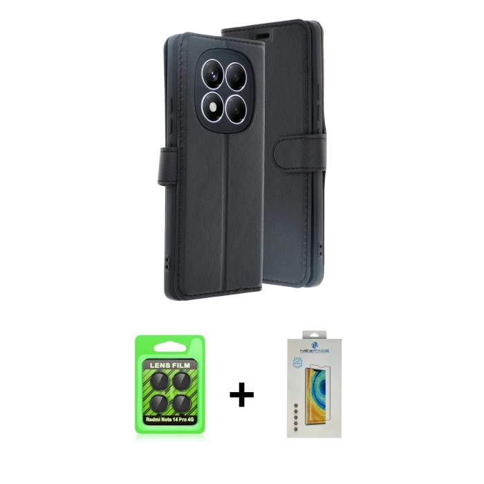 MARSİLYAN™- Redmi Note 14 Pro 4G Kılıf Siluet Işık Serisi - Şeffaf Polymer Nano Ekran Koruyucu + Raze Metal Kamera Lens - SH