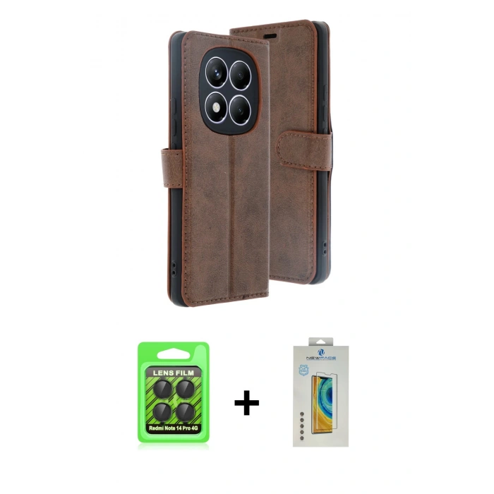 MARSİLYAN™- Redmi Note 14 Pro 4G Kılıf Siluet Işık Serisi - Şeffaf Polymer Nano Ekran Koruyucu + Raze Metal Kamera Lens - SH