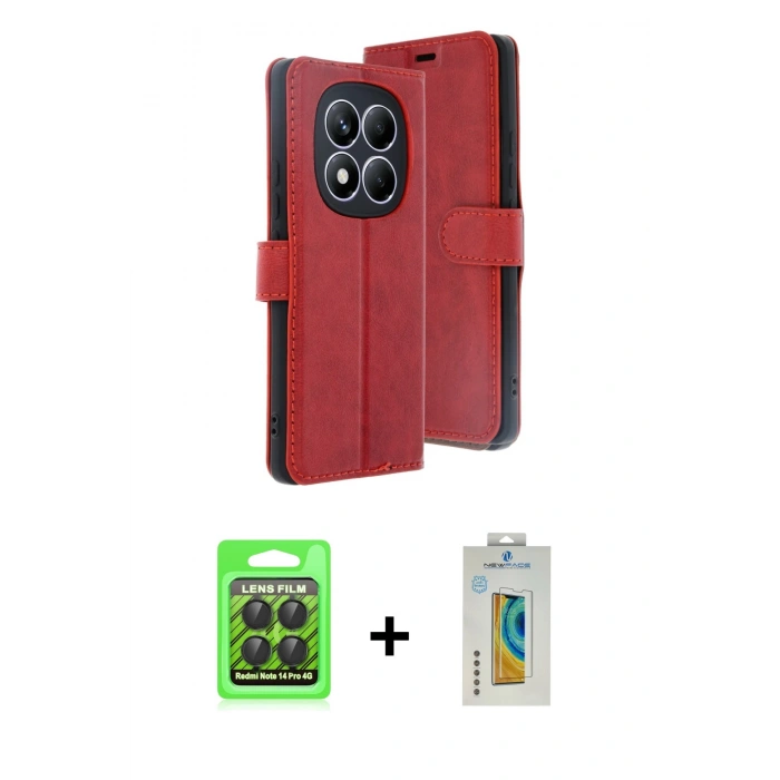 MARSİLYAN™- Redmi Note 14 Pro 4G Kılıf Siluet Işık Serisi - Şeffaf Polymer Nano Ekran Koruyucu + Raze Metal Kamera Lens - SH