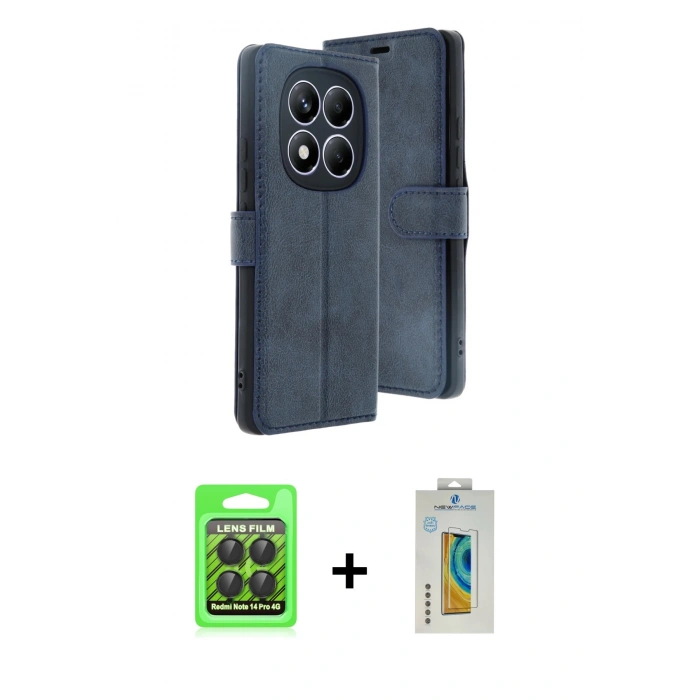 MARSİLYAN™- Redmi Note 14 Pro 4G Kılıf Siluet Işık Serisi - Şeffaf Polymer Nano Ekran Koruyucu + Raze Metal Kamera Lens - SH