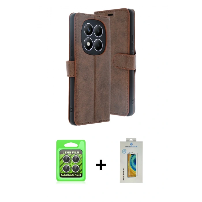 MARSİLYAN™- Redmi Note 14 Pro 4G Kılıf Siluet Işık Serisi - Şeffaf Polymer Nano Ekran Koruyucu + Raze Metal Kamera Lens - GS
