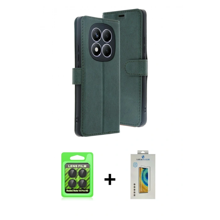 MARSİLYAN™- Redmi Note 14 Pro 4G Kılıf Siluet Işık Serisi - Şeffaf Polymer Nano Ekran Koruyucu + Raze Metal Kamera Lens - SH
