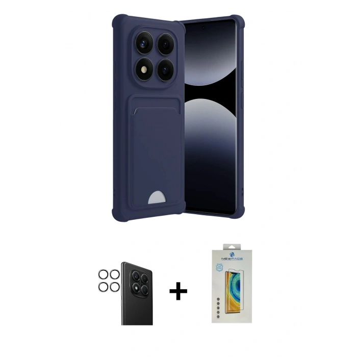 MARSİLYAN™- Redmi Note 14 Pro 4G Kılıf Vadi Çizgi Prime - Şeffaf Polymer Nano Ekran Koruyucu + PVD Metal Kamera Lens - GS