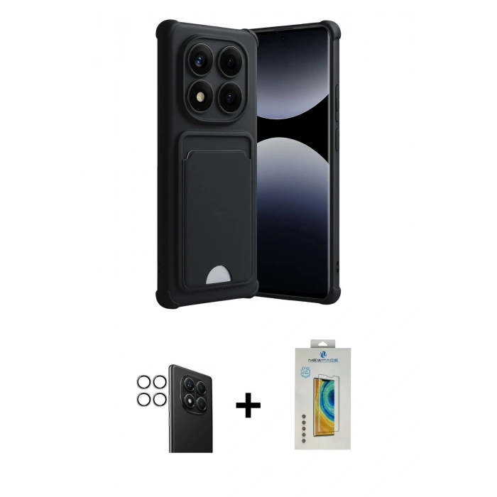 MARSİLYAN™- Redmi Note 14 Pro 4G Kılıf Vadi Çizgi Prime - Şeffaf Polymer Nano Ekran Koruyucu + PVD Metal Kamera Lens - GS