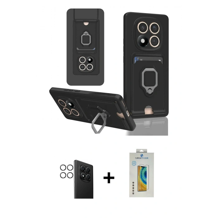 MARSİLYAN™- Redmi Note 14 Pro 4G Kılıf Vadi Form Prime - Şeffaf Polymer Nano Ekran Koruyucu + PVD Metal Kamera Lens - GS