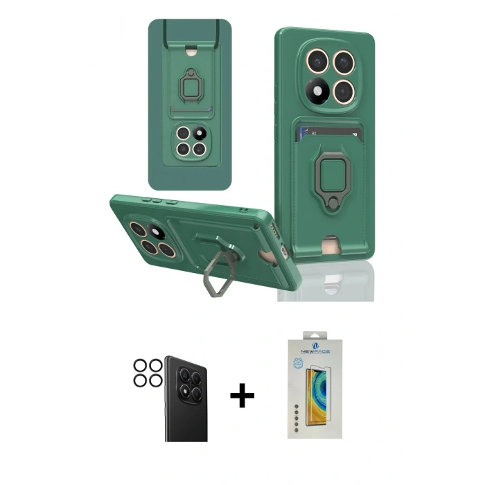 MARSİLYAN™- Redmi Note 14 Pro 4G Kılıf Vadi Form Prime - Şeffaf Polymer Nano Ekran Koruyucu + PVD Metal Kamera Lens - SH