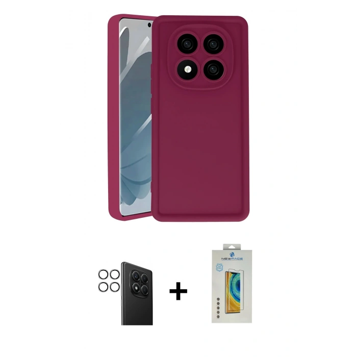 MARSİLYAN™- Redmi Note 14 Pro 4G Kılıf Yankı Yansıma Özel Seri - Şeffaf Polymer Nano Ekran Koruyucu + PVD Metal Kamera Lens - GS