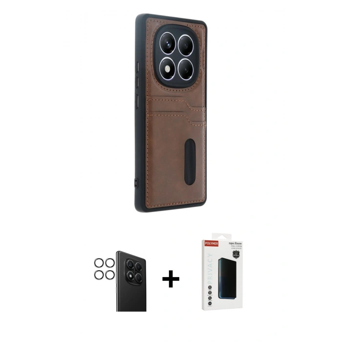 MARSİLYAN™- Redmi Note 14 Pro 4G Kılıf Yörünge Işık Serisi - Şeffaf Hayalet Polymer Nano Ekran Koruyucu + PVD Metal Kamera Lens - GS