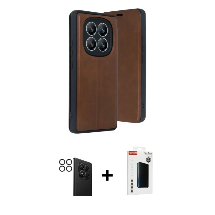 MARSİLYAN™- Redmi Note 14 Pro 4G Kılıf Zirve Yansıma Serisi - Şeffaf Hayalet Polymer Nano Ekran Koruyucu + PVD Metal Kamera Lens - SH