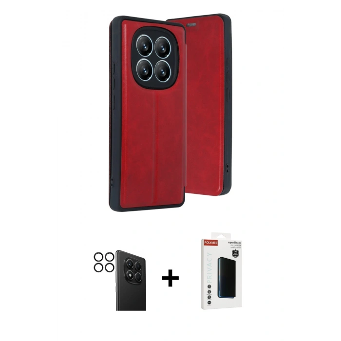 MARSİLYAN™- Redmi Note 14 Pro 4G Kılıf Zirve Yansıma Serisi - Şeffaf Hayalet Polymer Nano Ekran Koruyucu + PVD Metal Kamera Lens - SH