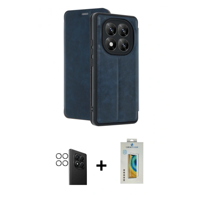 MARSİLYAN™- Redmi Note 14 Pro 4G Kılıf Zirve Yansıma Serisi - Şeffaf Polymer Nano Ekran Koruyucu + PVD Metal Kamera Lens - GS