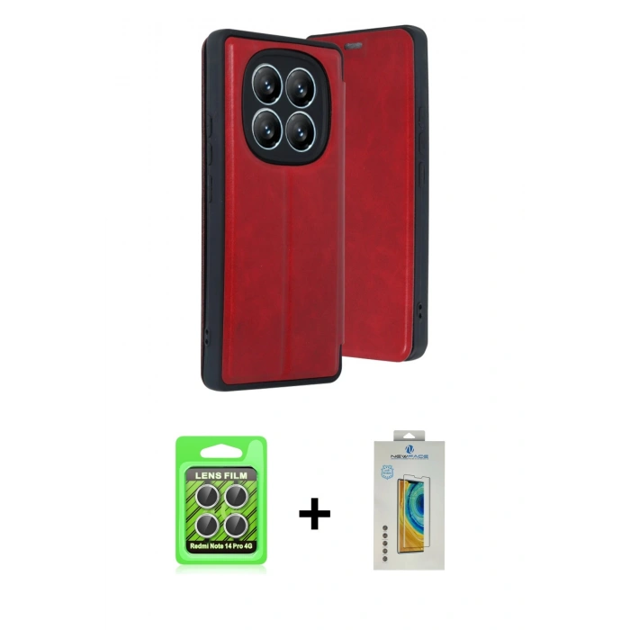 MARSİLYAN™- Redmi Note 14 Pro 4G Kılıf Zirve Yansıma Serisi - Şeffaf Polymer Nano Ekran Koruyucu + Raze Metal Kamera Lens - GS