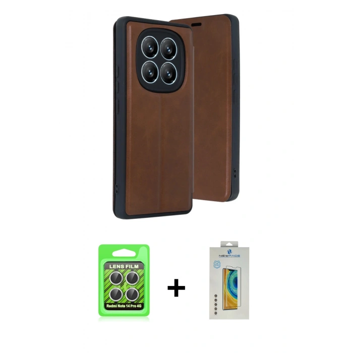 MARSİLYAN™- Redmi Note 14 Pro 4G Kılıf Zirve Yansıma Serisi - Şeffaf Polymer Nano Ekran Koruyucu + Raze Metal Kamera Lens - GS