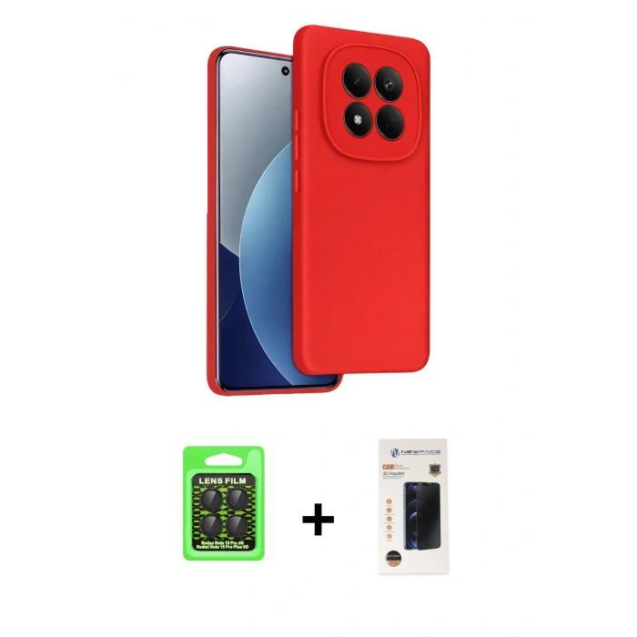 MARSİLYAN™- Redmi Note 15 Pro 5G Kılıf Kozmos Yansıma Özel Seri - Siyah 3D Antistatik Hayalet Cam Ekran Koruyucu + Raze Metal Kamera Lens - SH