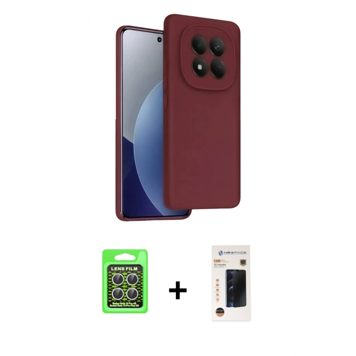 MARSİLYAN™- Redmi Note 15 Pro 5G Kılıf Kozmos Yansıma Özel Seri - Siyah 3D Antistatik Hayalet Cam Ekran Koruyucu + Raze Metal Kamera Lens - GS