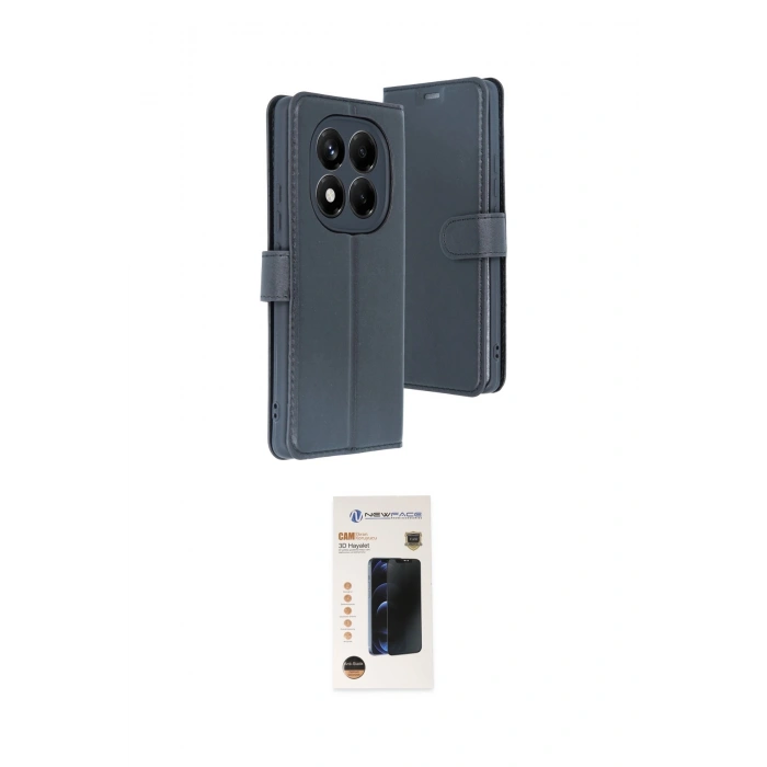 MARSİLYAN™- Redmi Note 15 Pro 5G Kılıf Siluet Işık Serisi - Siyah 3D Antistatik Hayalet Cam Ekran Koruyucu
