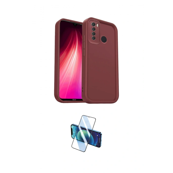 MARSİLYAN™- Redmi Note 8 Kılıf Yankı Yansıma Özel Seri - Siyah 3D Antistatik Seramik Nano Ekran Koruyucu