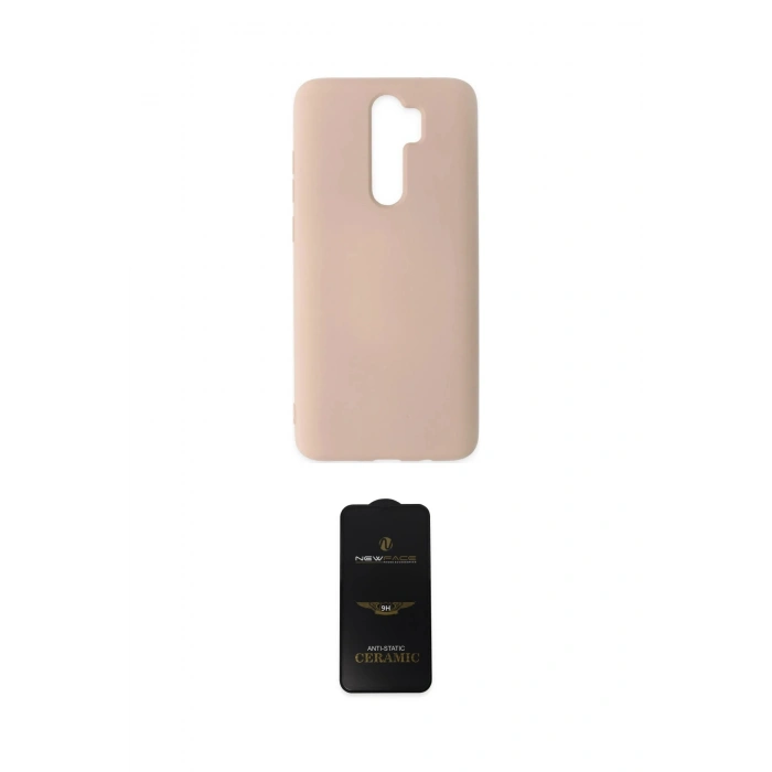 MARSİLYAN™- Redmi Note 8 Pro Kılıf Ahenk Serisi - Siyah 6D Antistatik Mat Seramik Hayalet Nano Ekran Koruyucu