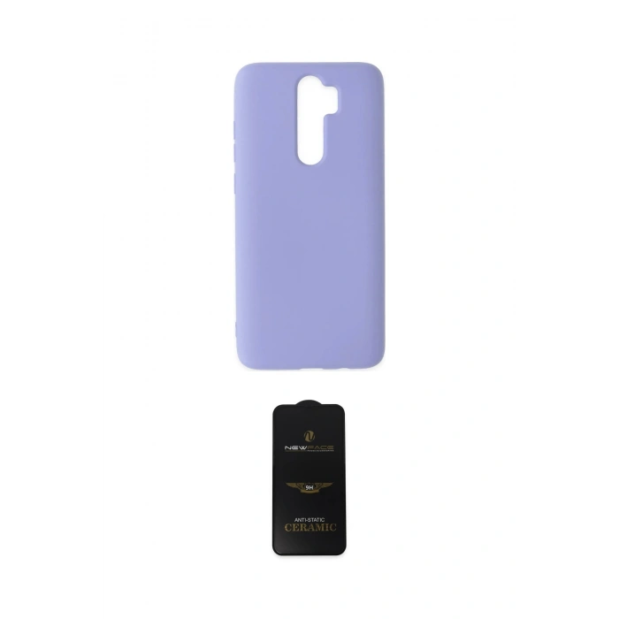 MARSİLYAN™- Redmi Note 8 Pro Kılıf Ahenk Serisi - Siyah 6D Antistatik Mat Seramik Hayalet Nano Ekran Koruyucu