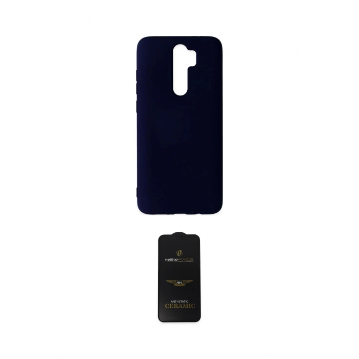 MARSİLYAN™- Redmi Note 8 Pro Kılıf Ahenk Serisi - Siyah 6D Antistatik Mat Seramik Hayalet Nano Ekran Koruyucu