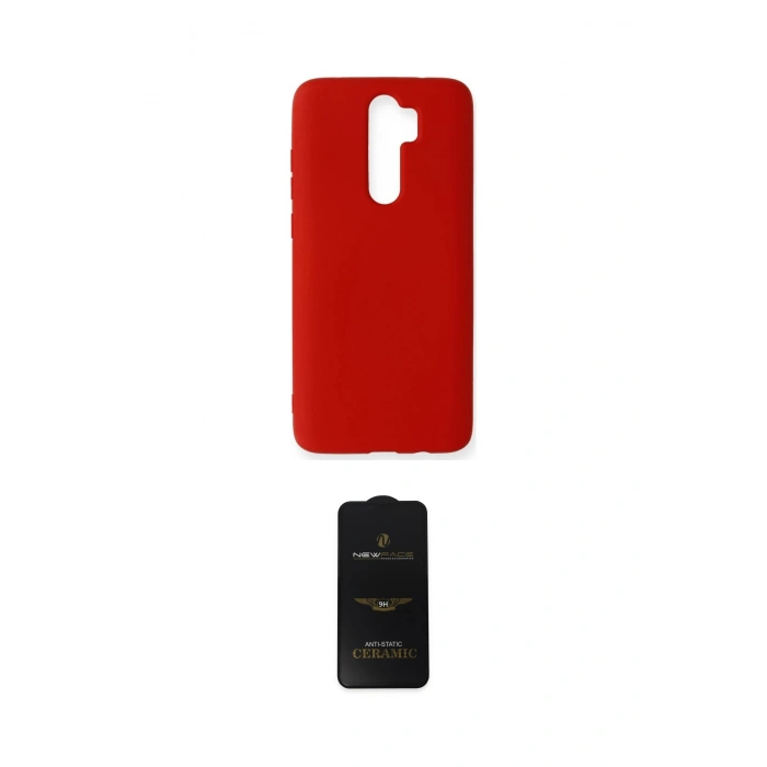 MARSİLYAN™- Redmi Note 8 Pro Kılıf Ahenk Serisi - Siyah 6D Antistatik Mat Seramik Hayalet Nano Ekran Koruyucu