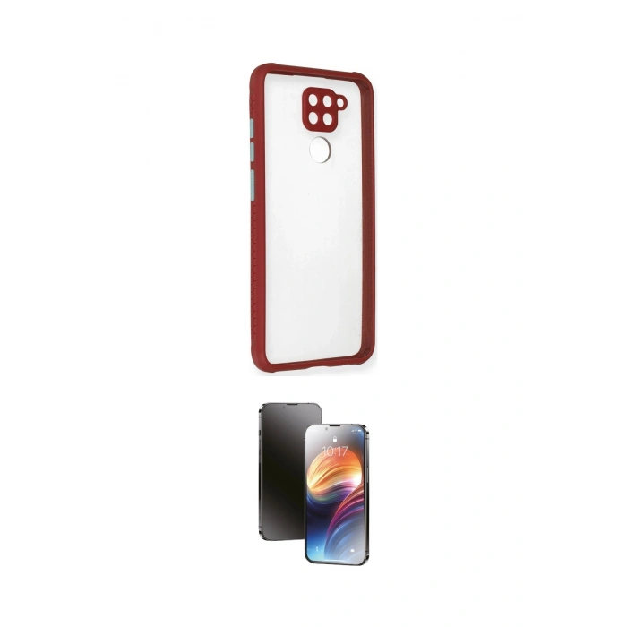 MARSİLYAN™- Redmi Note 9 Kılıf Nova Asil Özel Seri - Siyah 3D Antistatik Mat Seramik Nano Ekran Koruyucu
