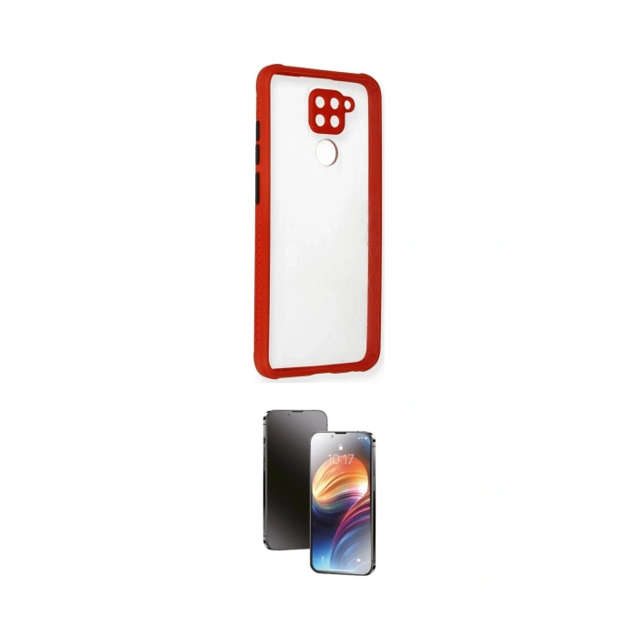 MARSİLYAN™- Redmi Note 9 Kılıf Nova Asil Özel Seri - Siyah 3D Antistatik Mat Seramik Nano Ekran Koruyucu