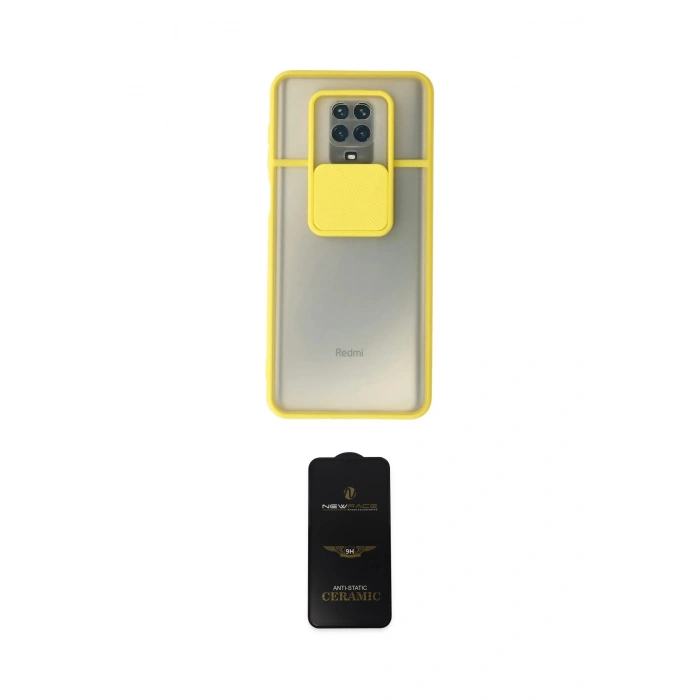 MARSİLYAN™- Redmi Note 9 Pro Kılıf Vadi Çizgi - Siyah 6D Antistatik Mat Seramik Hayalet Nano Ekran Koruyucu