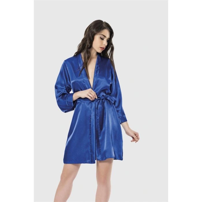 MARSiLYAN-  Saks Kısa Saten Sabahlık