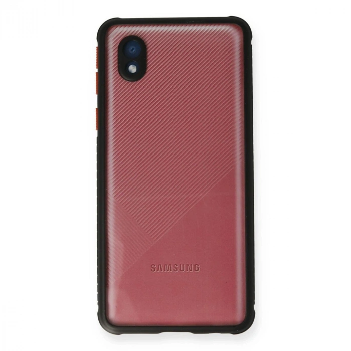 MARSİLYAN™- Samsung Galaxy A01 Core Kılıf Miami Şeffaf Silikon - Siyah