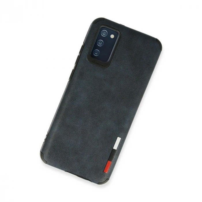 MARSİLYAN™-  Samsung Galaxy A02s Kılıf Loop Deri Silikon - Lacivert