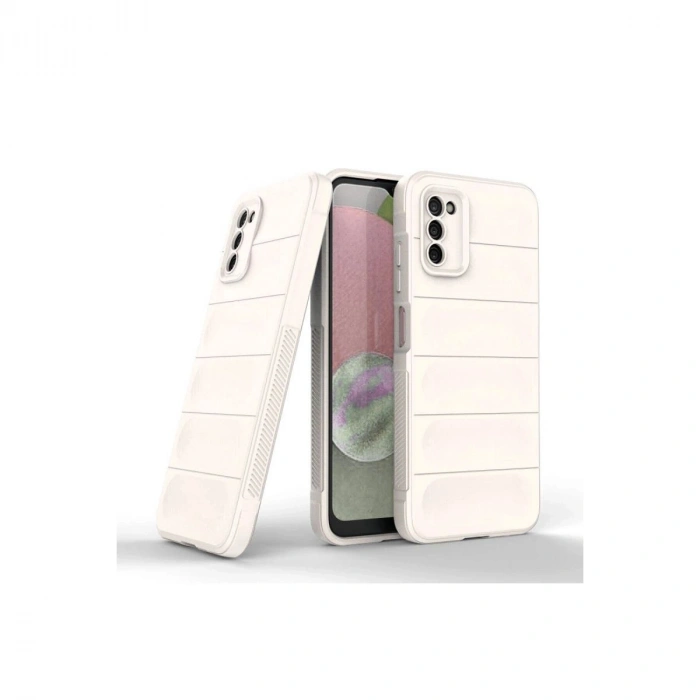 MARSİLYAN™- Samsung Galaxy A03s Kılıf Optimum Silikon - Krem