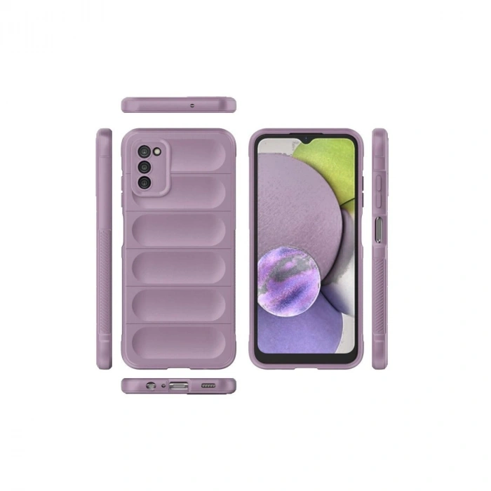 MARSİLYAN™- Samsung Galaxy A03s Kılıf Optimum Silikon - Mor