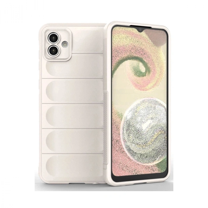 MARSİLYAN™- Samsung Galaxy A04 Kılıf Optimum Silikon - Krem