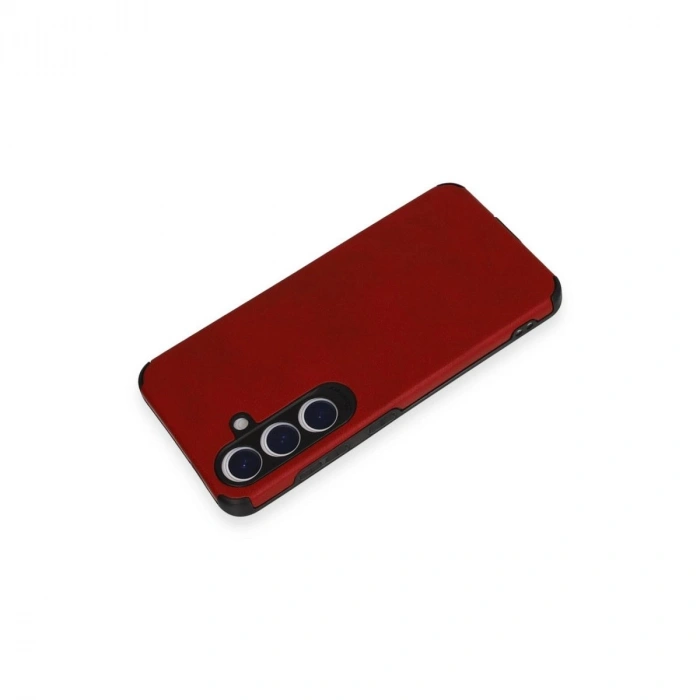 MARSİLYAN™- Samsung Galaxy S24 Kılıf Loop Deri Silikon - Kırmızı