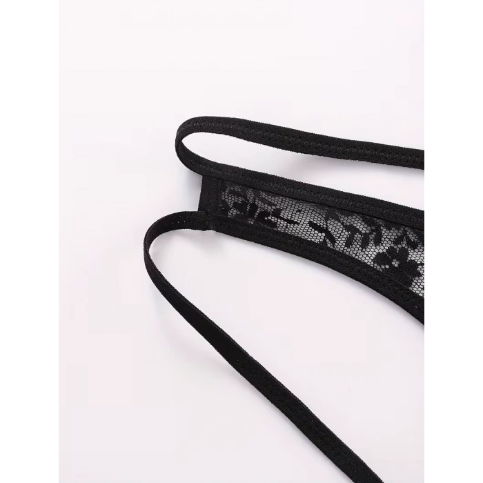 MARSiLYAN-  Seksi Dantelli Arkası Açık Seksi Siyah Erkek Külot TG274626