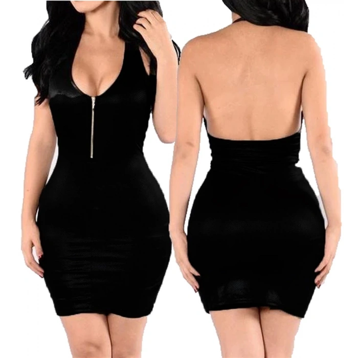 MARSiLYAN- Sırt Dekolteli Kısa Elbise