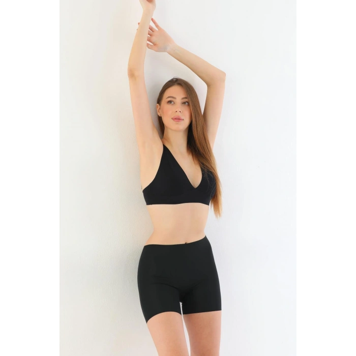 MARSiLYAN-  Siyah MI 2703 Lazer Kesim İz Yapmaz Hayalet Boxer