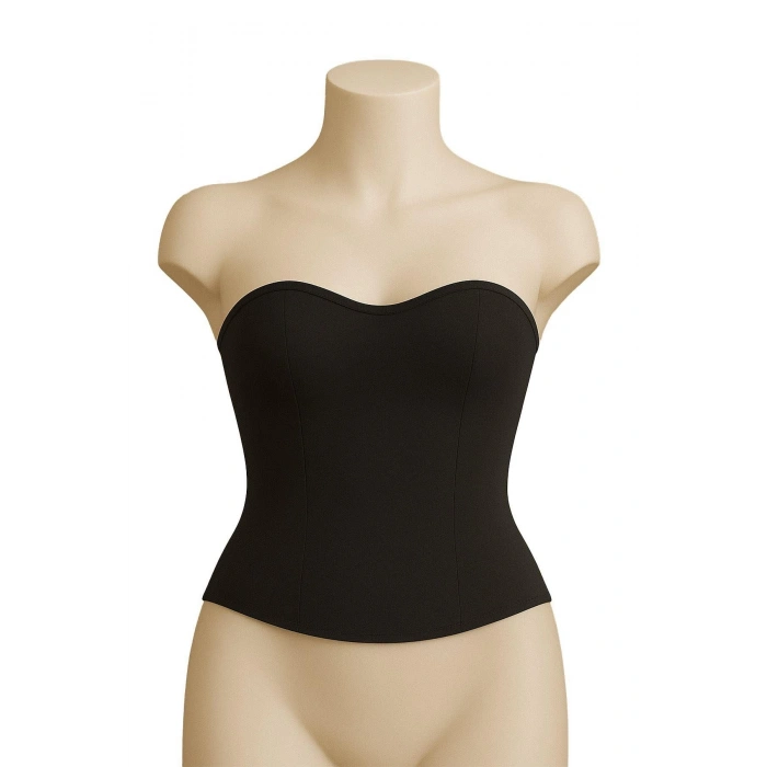 MARSiLYAN-  Siyah MI Emay 9155 Terletici Korse Büstiyer