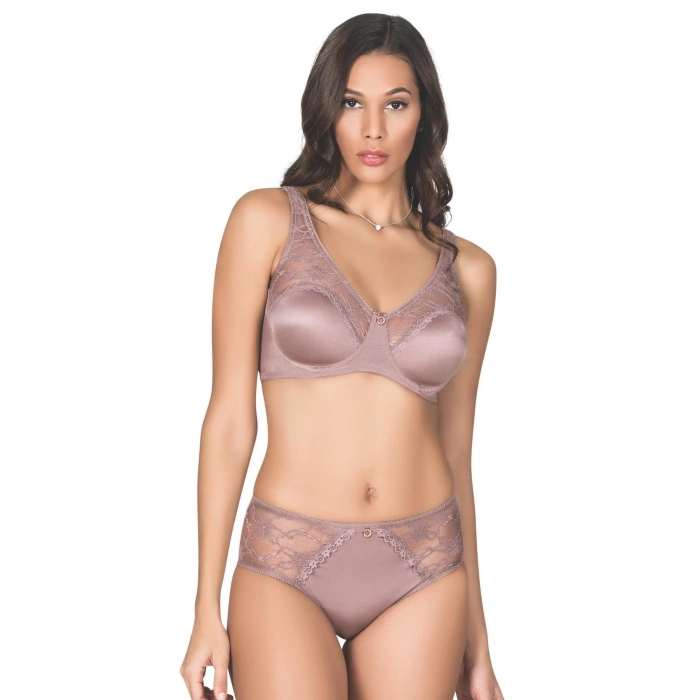 MARSiLYAN- SOFT KAPLI DANTEL GENİŞ ASKI SÜTYEN TAKIM KADIN 5035